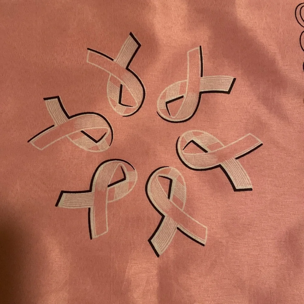 Light pink breast cancer awareness/support handmade handkerchief!